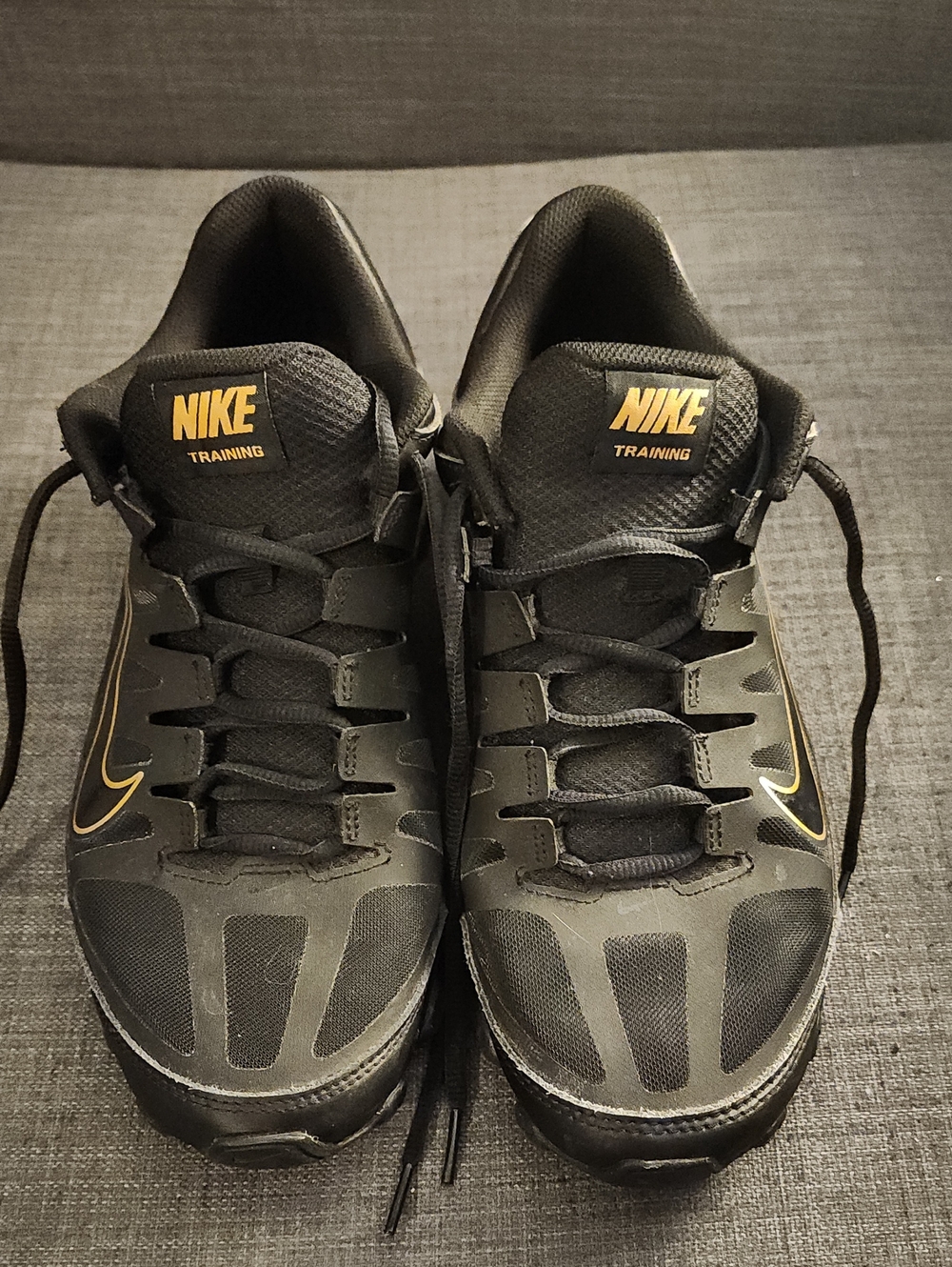 Nike Reax 8 TR Black and Gold Training Sneakers